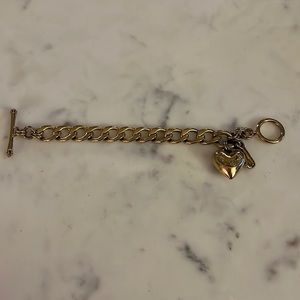 Juicy Couture Gold Curb Chain Charm Bracelet